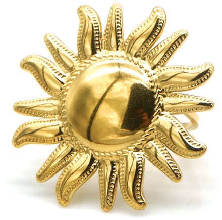 RVS ring zon XL - verstelbaar - goudkleurig