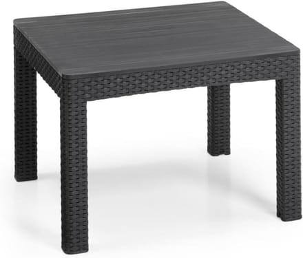 Tuintafel Rechthoekig Grafietgrijs Kunststof - Compact en Weerbestendig