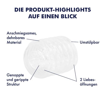 Compacte masturbator, 6,5 cm