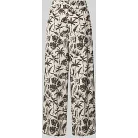 Wide leg stoffen broek met steekzakken