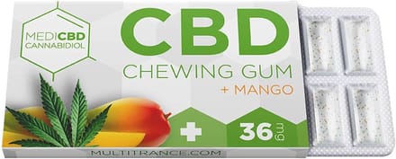 5 x MediCBD Mango CBD Kauwgom (36mg CBD)