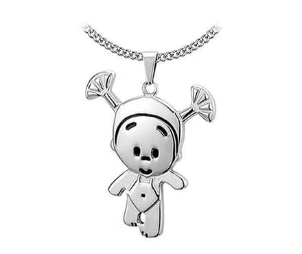 Montebello Ketting Gosheniet - 316L Staal - Popje - 20x35mm - 45cm