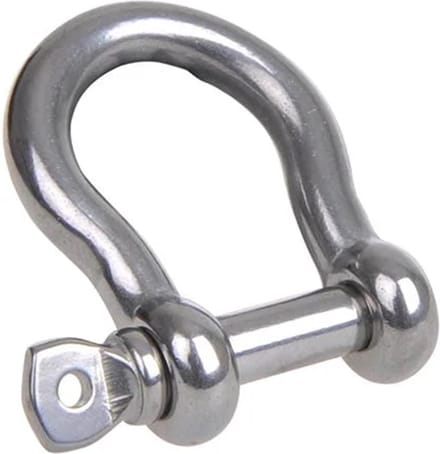 ProPlus Harpsluiting 8 mm – D-schakel voor maritiem en buitengebruik – A4 RVS AISI 316 3.500 daN – Zilver