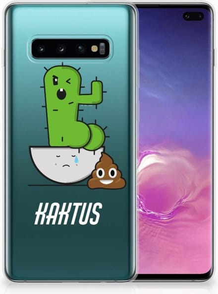Samsung Galaxy S10 Plus Telefoonhoesje met Naam Cactus Poo