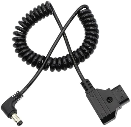 Voedingskabel - DC Kabel - Camera Voeden - Haakse Connector - 1 Meter - Zwart