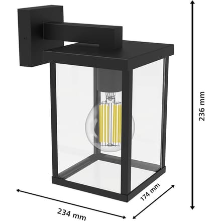 Philips LED Bellini 8720169266377 Buitenlamp (wand) LED E27 Zwart