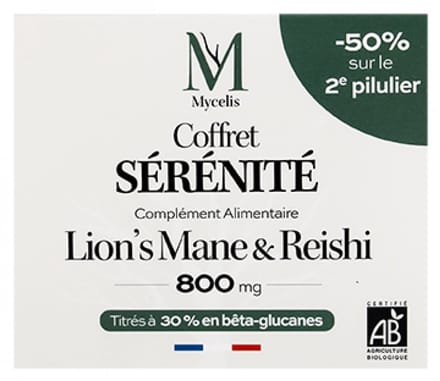 Phytalessence Coffret Sérénité Lion's Mane Bio 60 capsules + Reishi Bio 60 capsules