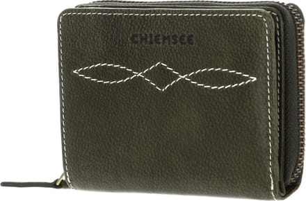 CHIEMSEE Leren Portemonnee Leather Wallet Green Donkergroen
