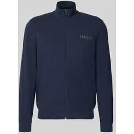 sweatjack met logo en opstaande kraag