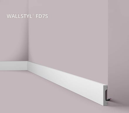 Plint NMC FD7S WALLSTYL Noel Marquet Sierlijst Lijstwerk modern design wit 2 m
