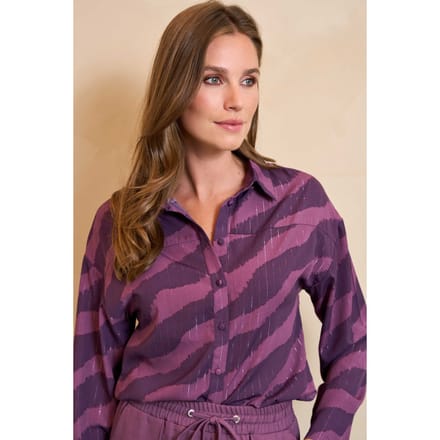 Blouse Tova | Purple Faded Stripe