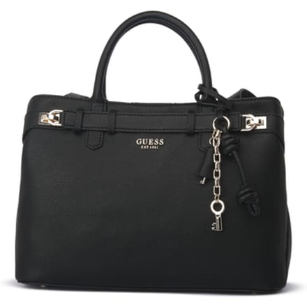 GUESS handtas schoudertas Gregoria Large Girlfriend Satchel Black zwart