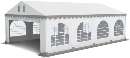 GO-PRO 5x8 Partytent met grondframe Wit-Grijs