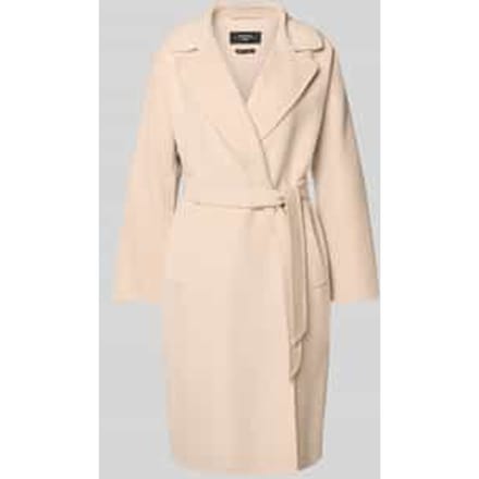 Regular fit lange wollen jas van scheerwolmix model 'CIVADA'