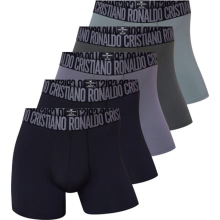 CR7 Heren Boxershorts Sportondergoed Microfiber Zwart/Groen/Grijs 5-Pack - Maat M