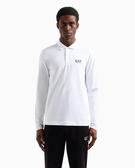 Ea7 Emporio Armani 8npf15_pjvqz Lange Mouw Poloshirt Wit S Man