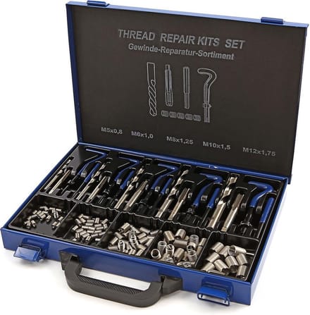 HBM M5-M12 Schroefdraad Reparatieset met Lange D2 Draadbussen, Set