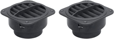 Warme luchtuitlaat 60mm - Verstelbare en afsluitbare luchtuitlaten voor staande verwarming - 2 stuks