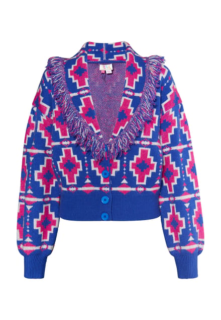 IZIA Vest Dames BLAUW ROZE WIT