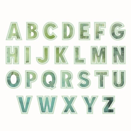Sizzix Thinlits Ponssjabloon "Alphabet by 49 and Market"