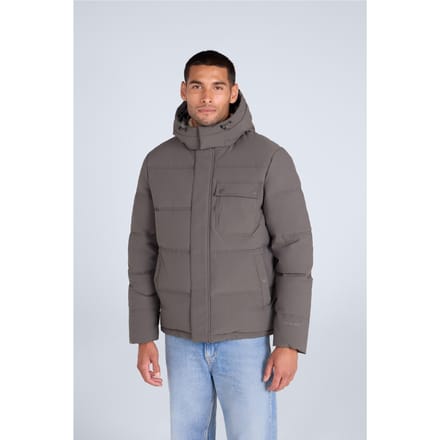 Mountain Warehouse Heren Fistral Gewatteerde Jas (Kaki Grijs)