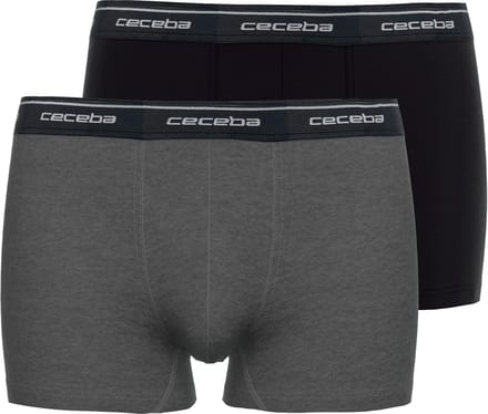 CECEBA Monza 2-pack Heren Boxer - Grijs/Zwart