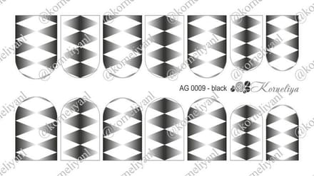 Korneliya Airbrush Waterdecal AG 0009 Black