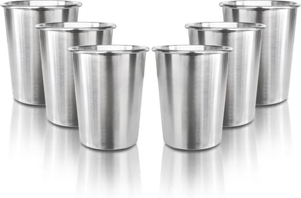 Stapelbare Roestvrijstalen Kinderbekers - 6 Pack 226 ml - Duurzame Drinkglazen