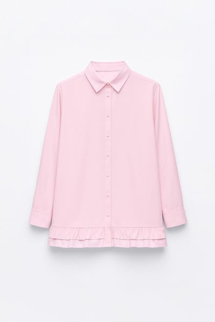 Touché Privé - Blouse met ruches aan de onderkant - Roze - Dames