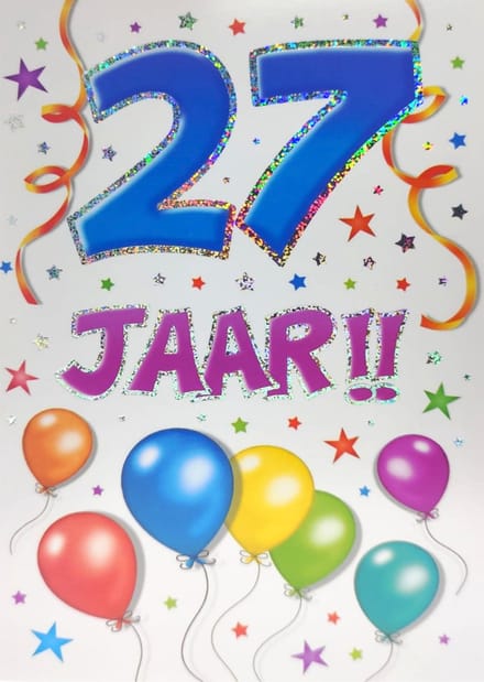 Verjaardagskaart - That Funny Age - 27 jaar - Met Envelop - Per stuk