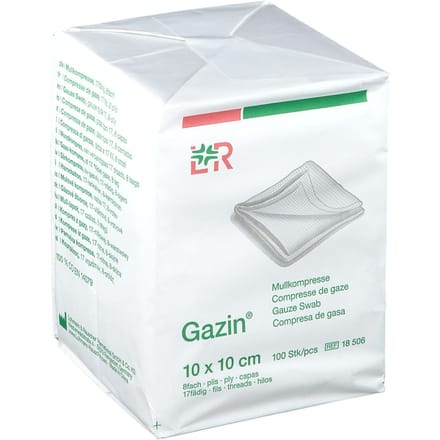 Gazin Gaaskompres 10 x 10cm 18506 100 Compressen