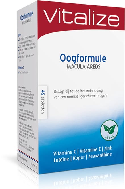 Vitalize Oogformule Macula Areds 45 tabletten | Voor een normaal gezichtsvermogen - Ondersteunt de conditie van het oog