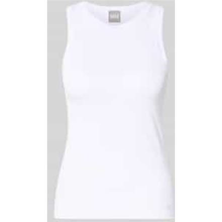 Tanktop in riblook met ronde hals
