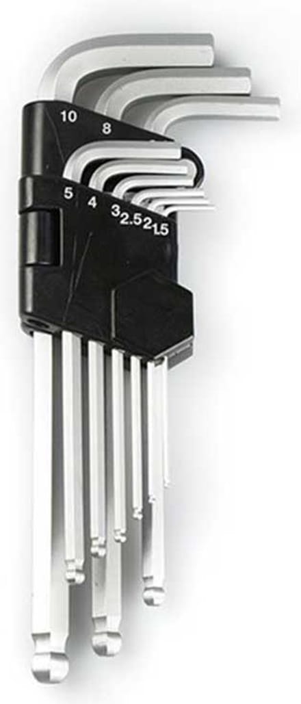 DW4Trading 9-voudige Metrische Inbusset met Kogelkop - Lengte 15 cm