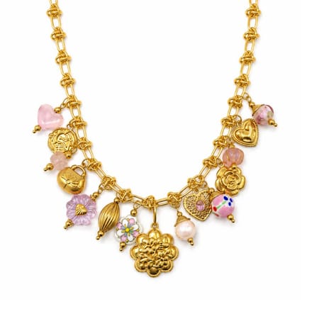 Flower pink bedelketting