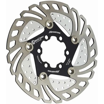 Reverse AirCon Disc Brake Rotor 6-Bolt, zwart Diameter 140mm