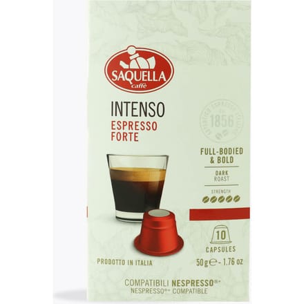 Saquella Bar ITALIA Intenso 10 capsules Nespresso®-compatibel