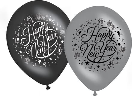 Folat - Ballonnen Happy New Year 8 stuks