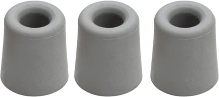 Benson Deurbuffers / deurstoppers rubbers - 3x - grijs - 48 x 37 mm - met schroefbevestiging