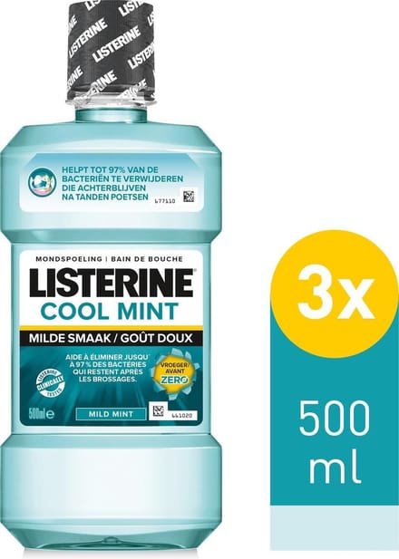 Listerine Cool Mint Mild - Mondspoeling - 3x500ml