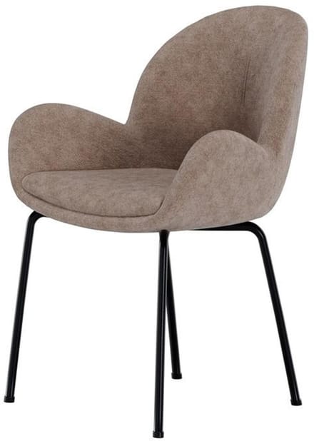 Svea - Monte eetkamerstoelen velvet - zwart/bruin