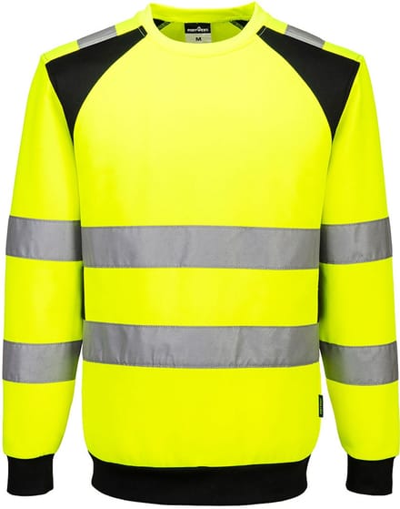 Portwest WX2 Eco Hi-Vis Sweatshirt CD805 - Geel/Zwart - S