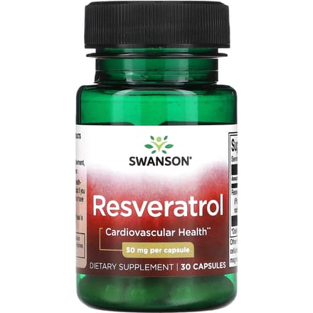 Resveratrol, 50 mg, 30 Capsules