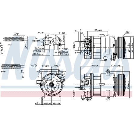 Compressor, airconditioning FIRST FIT NISSENS 89590