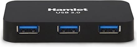 Hamlet XHUB430BKPW interface hub USB 3.2 Gen 1 (3.1 Gen 1) Micro-B 5000 Mbit/s