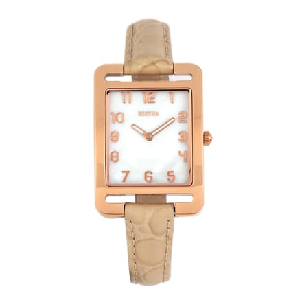 Bertha Marisol Zwitserse MOP Leren Band Horloge