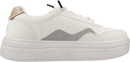 Hey Dude Hudson Lift Metallic - Dames Sneakers - Witte Synthetische Cholewka - Elastische Veters