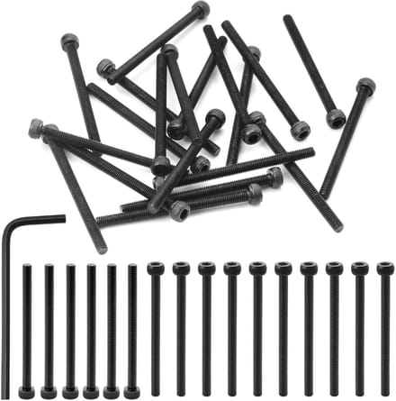 120pcs M3 Screw Set, M3 x 40mm Hex Socket Screws with Hex Socket Screw Set, Cylinder Head Screws, Full Thread, Black - ShopVlot