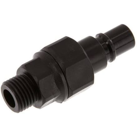 POM DN 7.2 Koppeling Insteeknippel G 1/4 inch Buitendraad Dubbele afsluiting