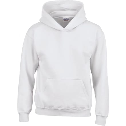 Gildan Heavy Blend™ Classic Fit Youth Hooded Sweatshirt GI18500B - White - 7/8 years (M)